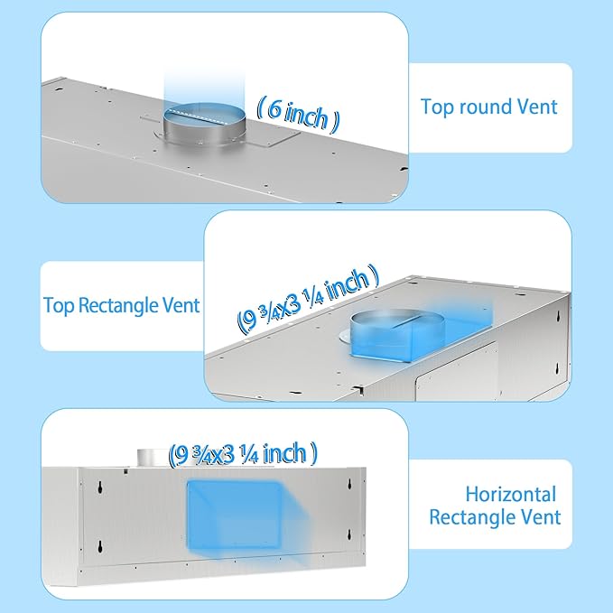 30 inch Under Cabinet Range Hood 1200 CFM with 4-Speed Gesture Sensing & Touch Control, Stainless Steel Kitchen Stove Vent Hoods with 2 LED Lights, Time Setting, Dishwasher-Safe Baffle Filters