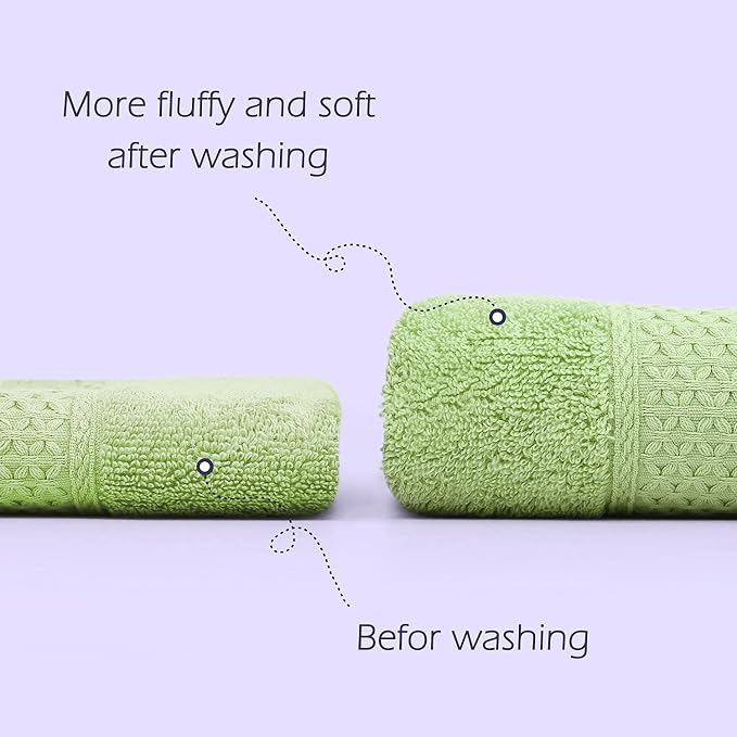 Cleanbear Hand Towels 6-Pack, 100% Cotton Hand Towels 29" x 13", 6 Colors | - Image 2