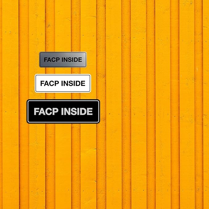 Signs ByLITA Standard FACP Inside Sign | Fire Safety Signage (Navy Blue/White) - Large 5 Pack