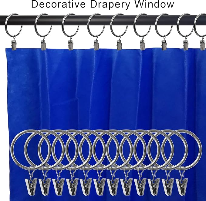 40 Pack Metal Curtain Rings - Image 4