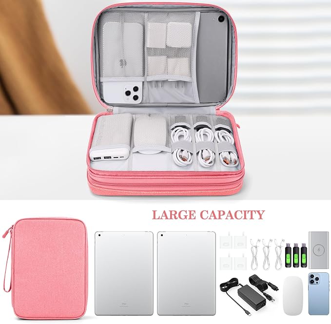 FYY Electronic Organizer, Travel Tech Pouch Bag, Extra Large, Waterproof - Image 6