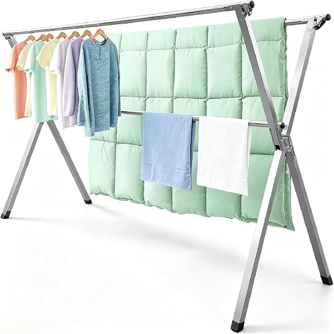 Clothes Drying Rack Folding Indoor Outdoor, Foldable Portable Laundry Drying by Unknown