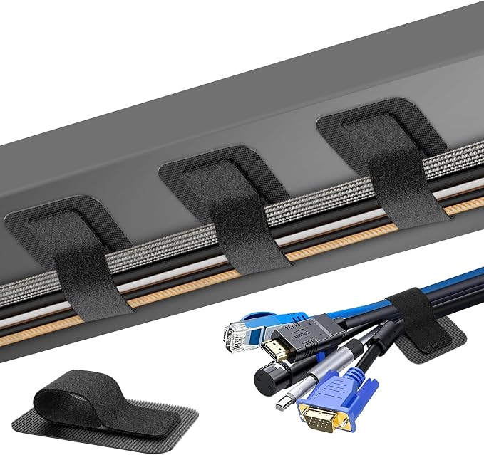 Cable Management Under Desk, Enhanced up to 15 Cord Organizer30 Pair | Reusable by Liveabetterlife