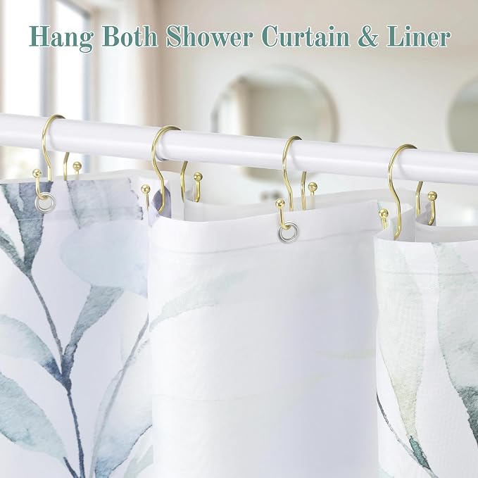 Shower Curtain Hooks, Stainless Steel Shower Curtain Hangers, Minimalist Shower - Image 6
