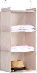 Hanging Closet Organizer 3-Tier, Oxford Wardrobe Storage, shoes & accessories; by DonYeco