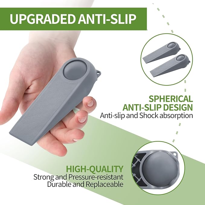 Door Stoppers for Bottom of Door, 2-Combo Pack Grey and Grey | Magic Ball Door - Image 4
