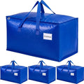 KYODOLED 4 Pack Blue Moving Bags, 24 Gal Large Storage Totes by KYODOLED