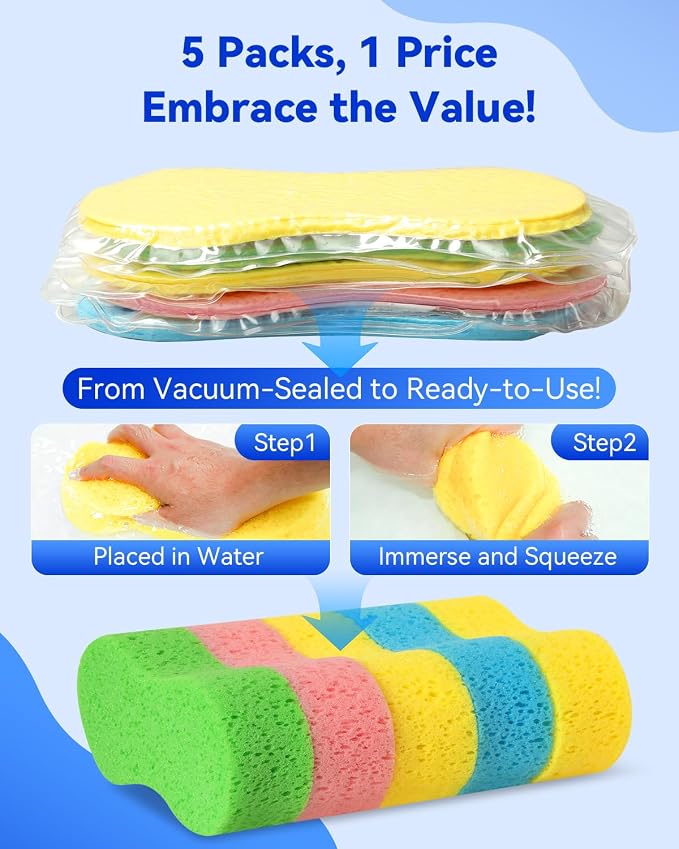 Temede Large Car Wash Sponges, Extra Thick Foam Sponges, Extra Thick - Image 3