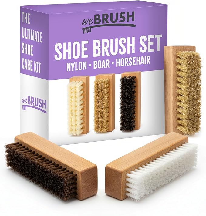 3 Small Shoe Brushes, Shoes Cleaning Brush Kit, Suede Shoe Cleaner, Boot White by Unknown