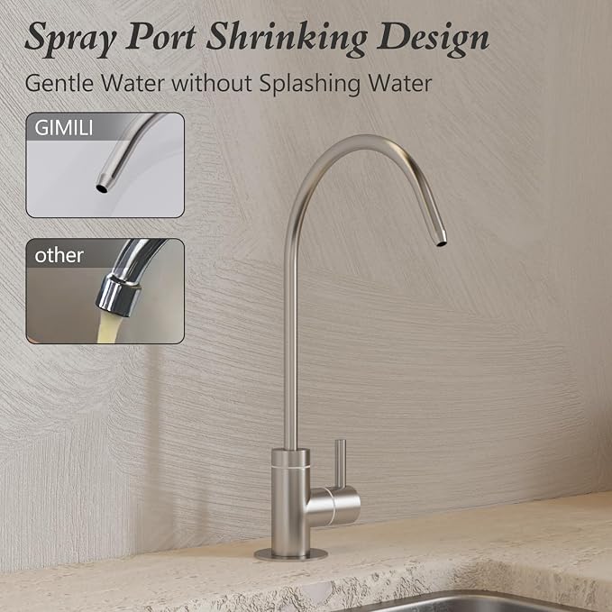 GIMILI Drinking Water Faucet for Kitchen Sink Brushed Nickel | Kitchen Water - Image 3