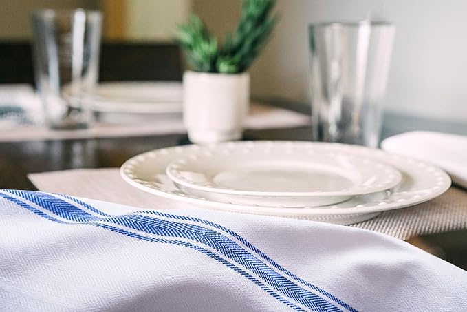 Dish Towels 150 Pack Blue Stripe 100% Cotton Kitchen Towel 15x25 Inch Tea Towels - Image 5