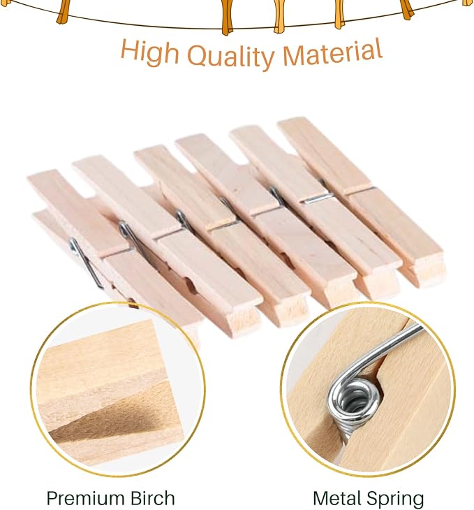 24 PCS Wood Clothespins - Image 3