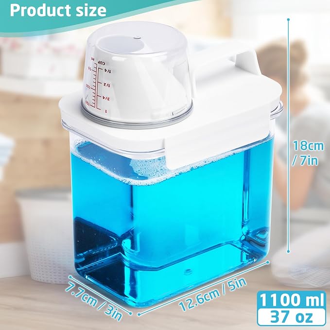 Provoue Laundry Detergent Dispenser-2 Pack, 37 oz Detergent Dispenser - Image 3