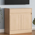Buffet Cabinet with 2 Doors and Drawer, Coffee Bar Cabinet with Adjustable Shelf, Modern Kitchen Buffet Sideboard for Living Room, Kitchen, Oak