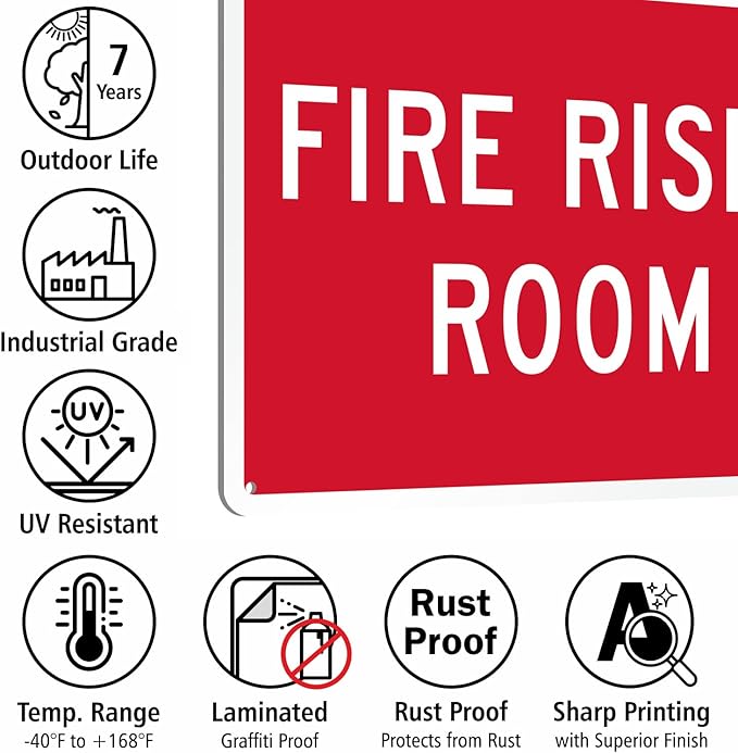 "Fire Riser Room" Sign By SmartSign | 10" x 14" Aluminum