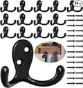 Homanu 14 Pack Coat Hooks, Heavy Duty Double Prong Coat Hooks Wall Mounted by Homanu