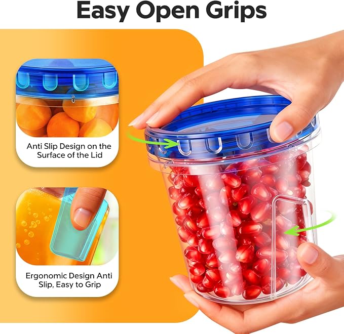 HOMETALL Freezer Storage Containers, Airtight Plastic | Food Storage Containers - Image 4
