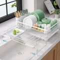 Kitsure Adjustable Dish Drying Rack, 15.6''-25.2''L × 16.9''W, Rust-Resistant by Kitsure