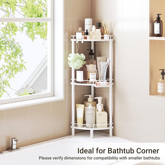 ELYKEN Corner Shower Caddy, 3 Tier Stainless Steel Shower Organizer - Image 8