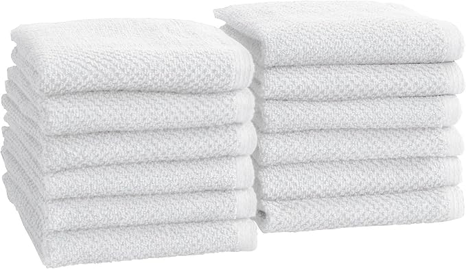 Great Bay Home 100% Cotton 12-Pack 13x13 Wash Cloth by GreatBayHome