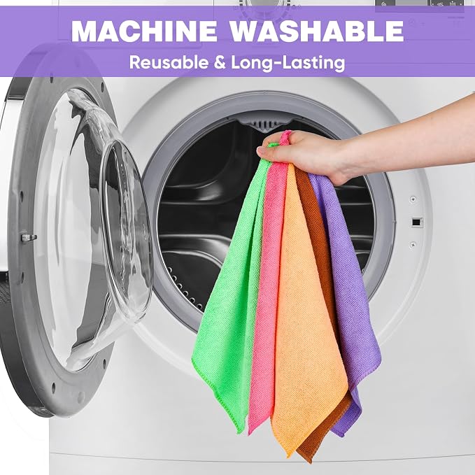 10 Colors Microfiber Cleaning Cloths, 150 Pack Assorted Cleaning Rags | Highly - Image 6