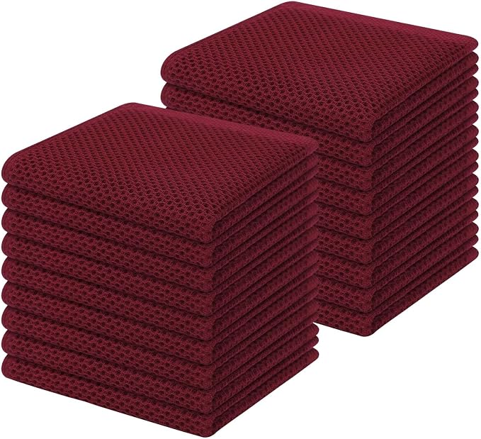 Homaxy 100% Cotton Waffle Weave Kitchen Dish Cloths 18-Pack by Homaxy