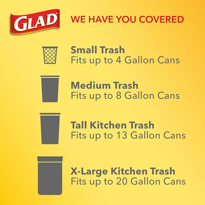 Glad Tall Kitchen Trash Bags 13 Gallon, Unscented Garbage Bags - Image 3