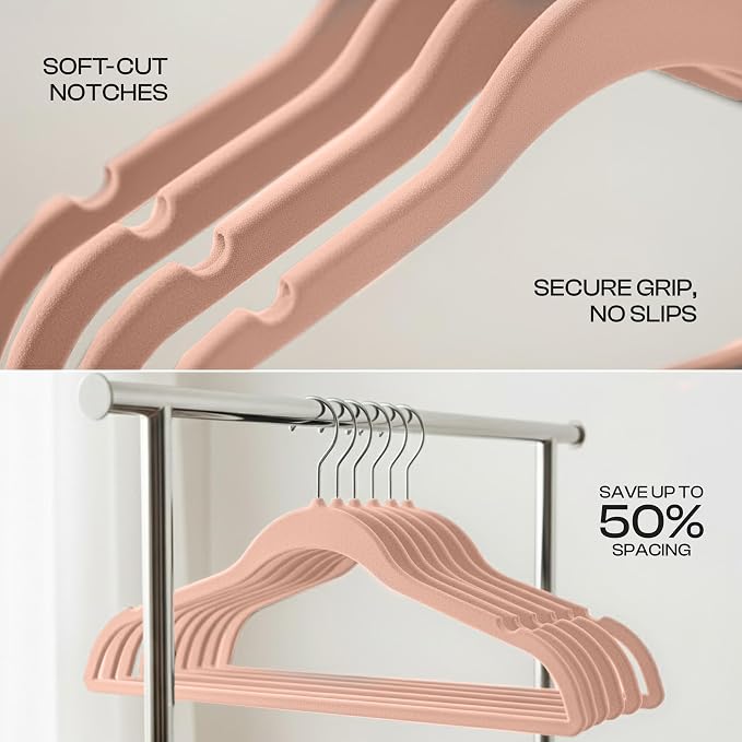 Utopia Home Velvet Hangers, 50 Pack | Luxury Non-Slip Slim Pant & Coat Hangers - Image 8