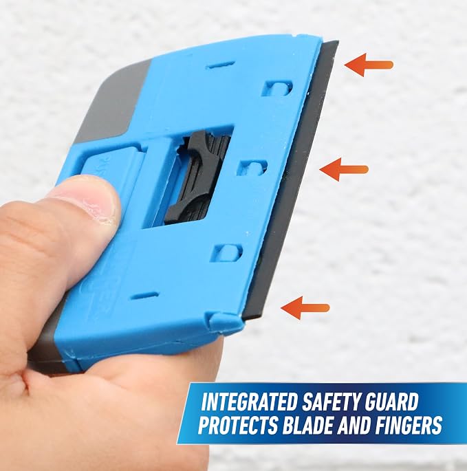Unger Professional Compact 4” Window and Glass Scraper, Reversible Razor Blade - Image 7