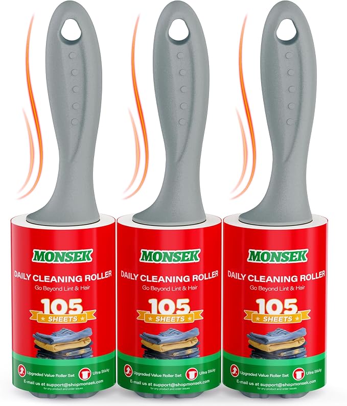 MONSEK 4X Extra Sticky Lint Roller by MONSEK