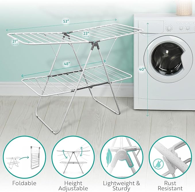Brookstone 2 Tier Folding Rack - Image 5