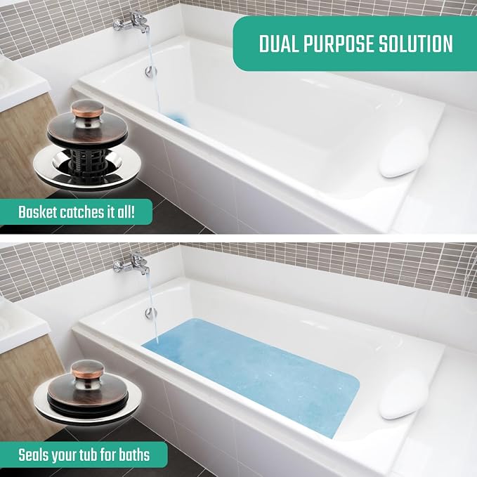 Drain Buddy Ultra Flo No Installation 2 in 1 Clog Preventing Tub Drain Stopper - Image 7