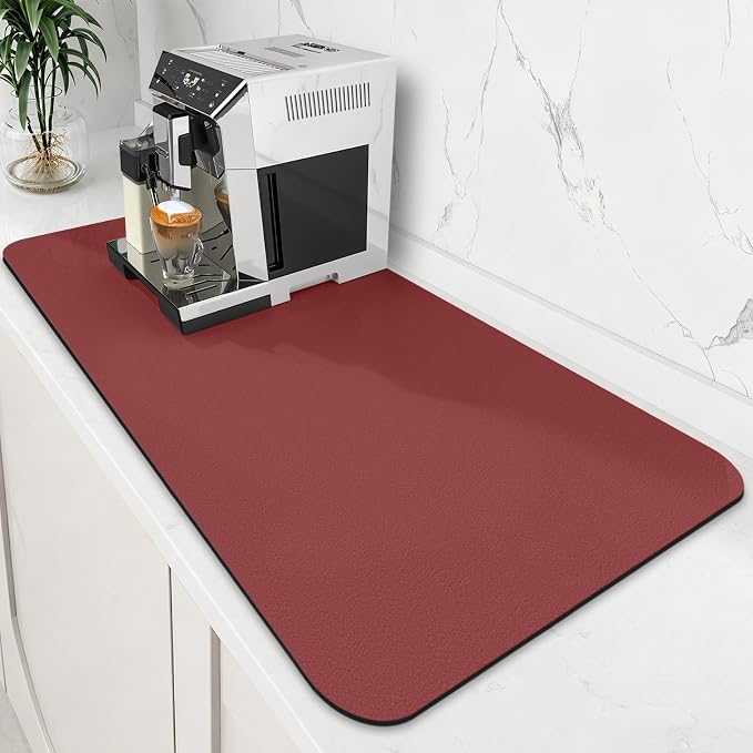 Coffee Mat Super Absorbent Dish Drying Mat Coffee Bar Mat 18"x 36" by WiseLife