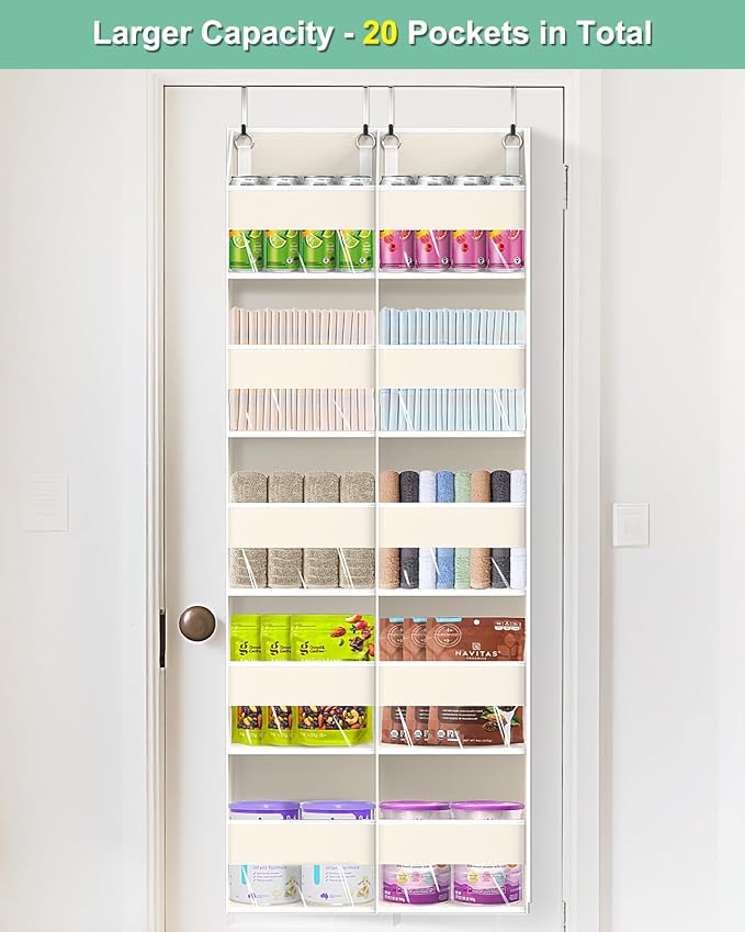 Heavy Duty Over The Door Organizer 5 Tiers, Extra Large Behind Door Storage of - Image 3