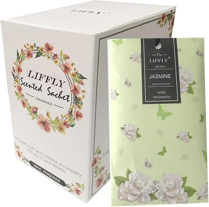 14 Packs Jasmine Scented Sachets Bags by LIFFLY