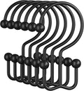 Amazer Black Shower Curtain Hooks, Rust-Resistant Metal Shower Hooks Shower by Amazer