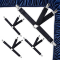 4PCS Adjustable Bed Sheet Straps Clips, Elastic Mattress Sheet Fasteners Holder by QoeCycth