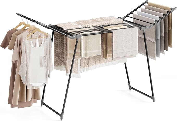 Clothes Drying Rack, Large Capacity Drying Rack, 37lbs Hold, Foldable Drying by APEXCHASER