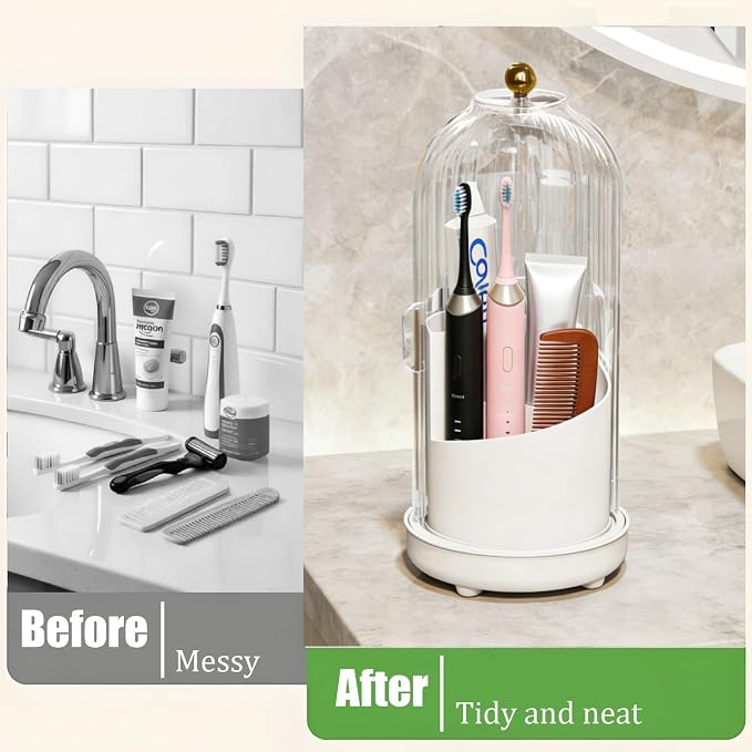 JEESA Dustproof Toothbrush Holder Organizer - Image 6