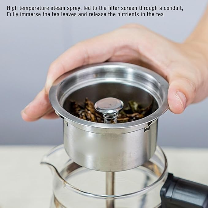 Glass Electric Tea Kettle, Unique Steam Spraying Function, Premium Heat Preservation for Brewing Tea