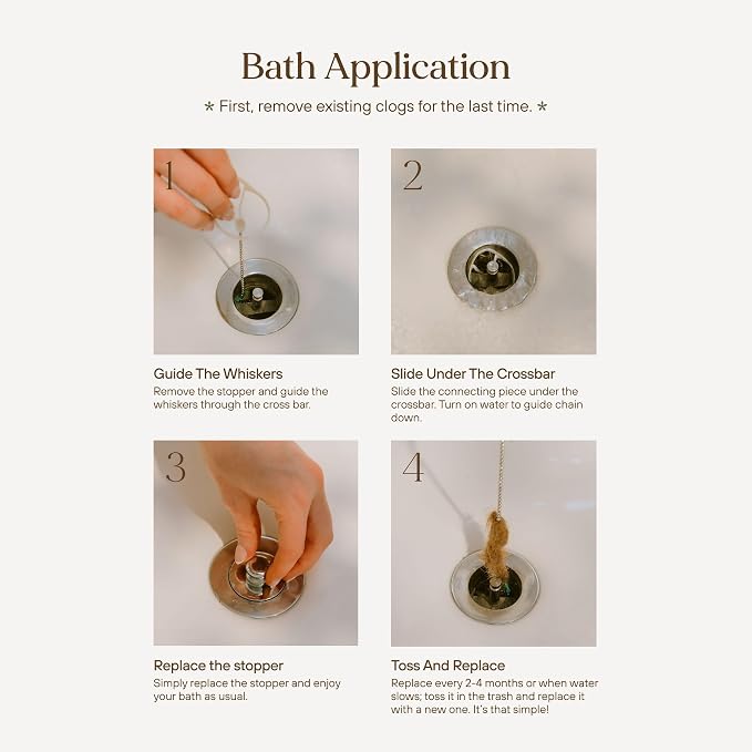 Bathtub Drain Hair Catcher – Disposable Bathroom Hair Trap, Helps Prevent Clogs - Image 4