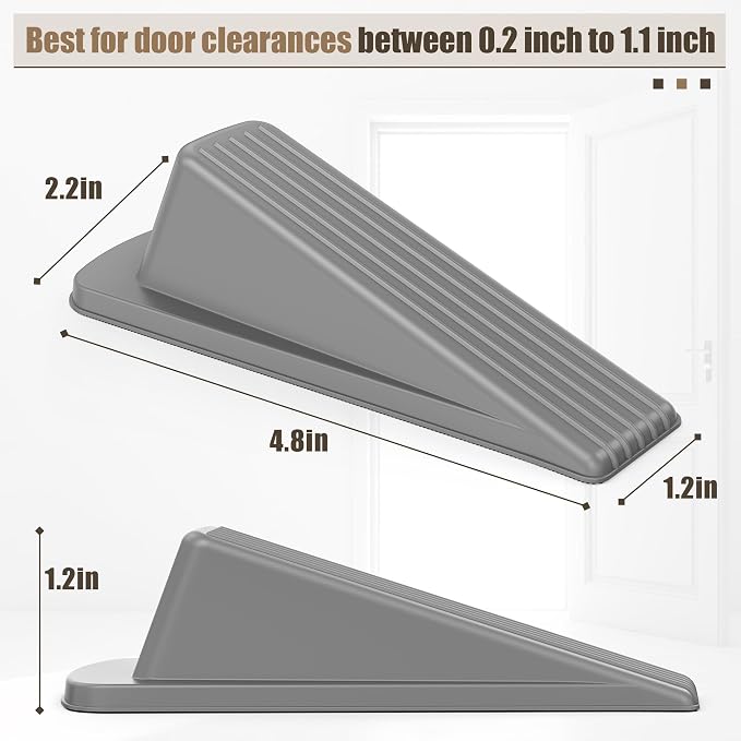 Crosize 5 Pack Door Stoppers for Bottom of Door, Rubber Door Stops | Premium - Image 3