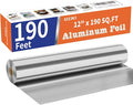 Aluminum Foil Roll, 12in x 190Sq Ft Aluminum Foil, Thick Strong Tin Foil by SZZJKJ