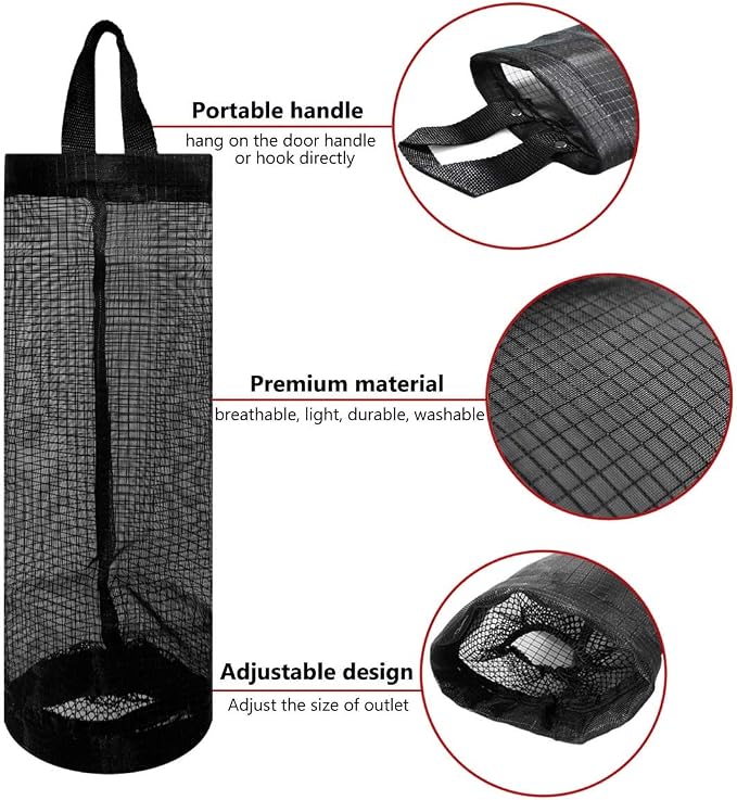 2 Pcs Plastic Bag Holder Trash Bags Storage Dispenser Organizer - Image 4