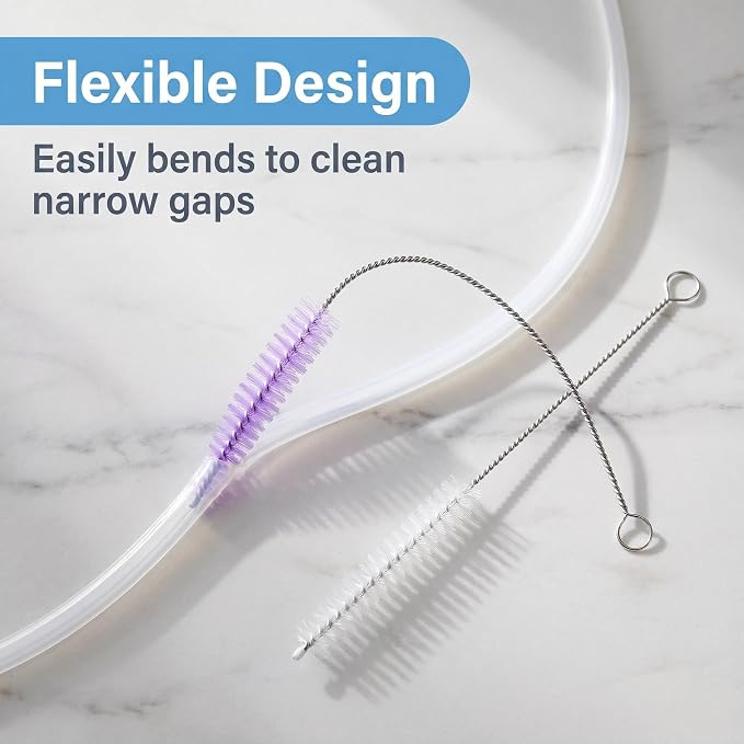 Straw Cleaner Brush, Reusable Metal Handles Straw Cleaner Brush Extra Long - Image 4