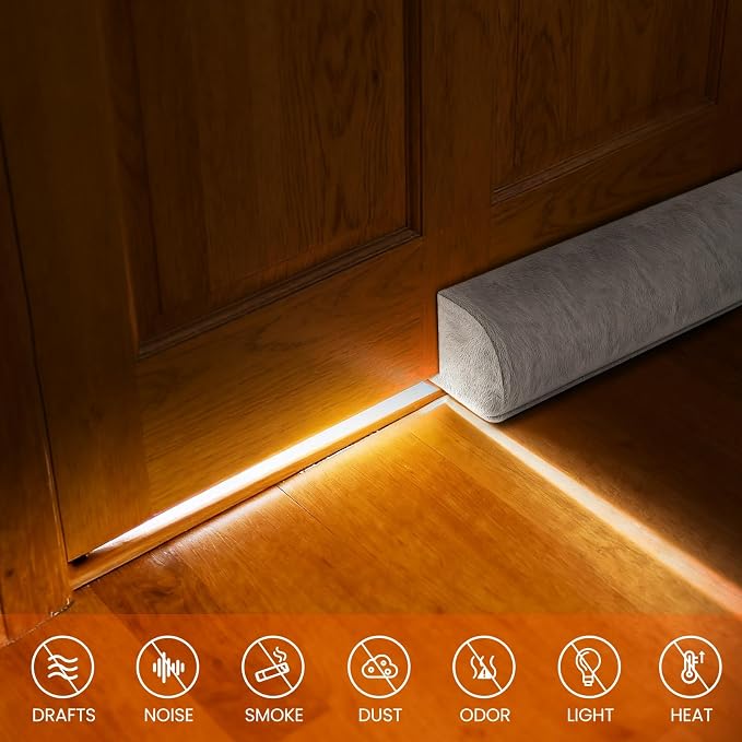 GDHOMM Under Door Draft Stopper, Door Gap Filler - Image 2