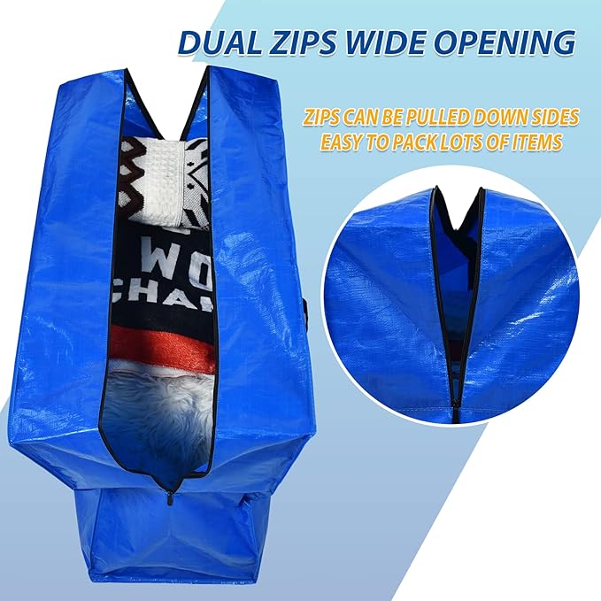 Extra Large Storage Bags, 57 Gallon XXL Jumbo Large Moving Bags Heavy Duty | 2 - Image 4