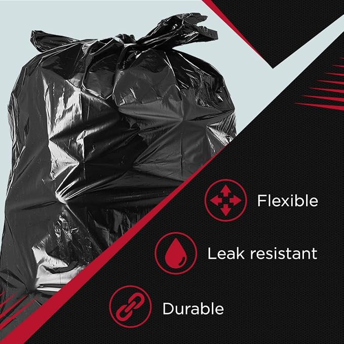 Tasker Contractor Garbage Bags 55 Gallon 3 Mil Heavy Duty 60 Gal Contractor - Image 8