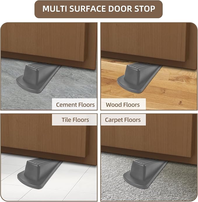 JZWBLILY Door Stoppers for Bottom of Door on Floor, Premium Rubber Door Stopper - Image 5