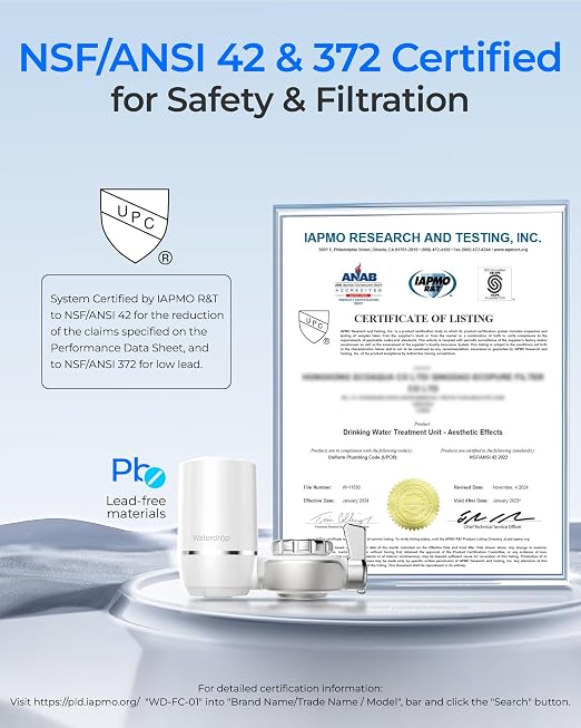 Waterdrop FC-01 Water Filter for Sink Faucet, 320 Gallons | Reduces Chlorine - Image 7